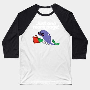 Geek Whale Reading Baseball T-Shirt